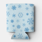 Blue Snowflakes Blikjeskoeler (Achterkant)