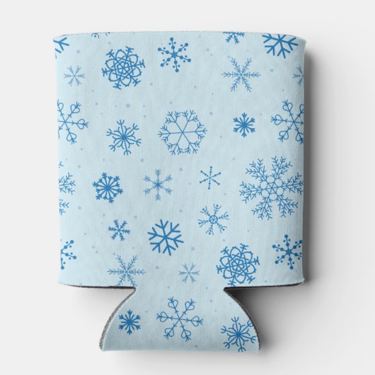 Blue Snowflakes Blikjeskoeler (Achterkant)