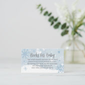 Blue Snowflakes Boy Baby shower Books for Baby Informatiekaartje (Staand voorkant)