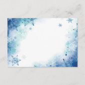 Blue Snowflakes Boys Baby shower Book for Baby Informatiekaartje (Achterkant)