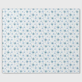 Blue Snowflakes Cadeaupapier (Vlak)