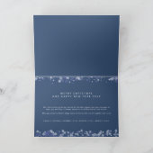 Blue Snowflakes Christmas Modern Collage 3 Photos Kaart (Binnen)