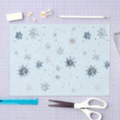 Blue Snowflakes Christmas  Tissuepapier (Craft)
