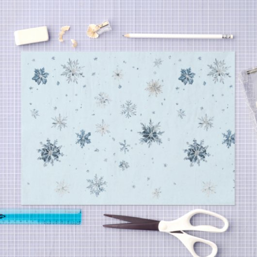 Blue Snowflakes Christmas Tissuepapier (Craft)