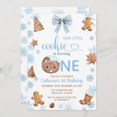 Blue Snowflakes Cookies is turning one Kaart (Voorkant / Achterkant)