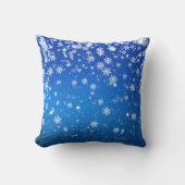 Blue Snowflakes Cushion Kussen (Voorkant)