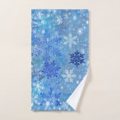 Blue Snowflakes Design Bath Towel Set Bad Handdoek (Handdoek)