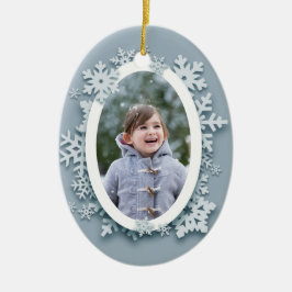 Blue Snowflakes foto Keramisch Ornament