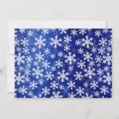 Blue Snowflakes Foto Sweet 16 Invitations Kaart (Achterkant)