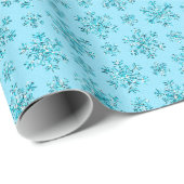 Blue Snowflakes-GIFT WRAPPING PAPER Cadeaupapier (Rol Hoek)