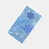 Blue Snowflakes Guest Towel Napkins Servet (Hoek)