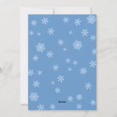 Blue Snowflakes Holiday Card Feestdagenkaart (Achterkant)