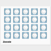 Blue Snowflakes Holiday Gift Label Stickers (Vel)