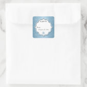 Blue Snowflakes Holiday Gift Label Stickers (Tas)