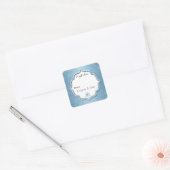 Blue Snowflakes Holiday Gift Label Stickers (Envelop)
