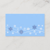 Blue Snowflakes Holiday Place-kaarten Plaatskaartje (Achterkant)