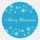 Blue Snowflakes Holiday Stickers (Voorkant)