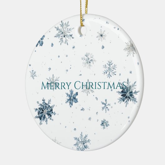 Blue Snowflakes Ice Skates Christmas  Keramisch Ornament (Links)