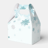 Blue Snowflakes kerst Bedankdoosjes (Achterkant)