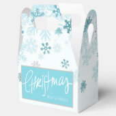 Blue Snowflakes kerst Bedankdoosjes (Geopend)