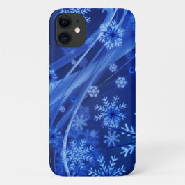 Blue Snowflakes Kerstmis Case-Mate iPhone 14 Pro Hoesje