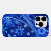 Blue Snowflakes Kerstmis Case-Mate iPhone Case (Achterkant (horizontaal))