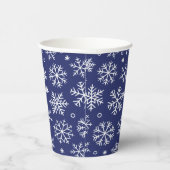 Blue Snowflakes kerstpatroon Papieren Bekers (Rechts)