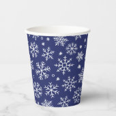 Blue Snowflakes kerstpatroon Papieren Bekers (Voorkant)