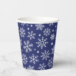 Blue Snowflakes kerstpatroon Papieren Bekers