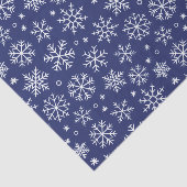 Blue Snowflakes kerstpatroon Tissuepapier (Detail)