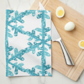 Blue Snowflakes Kitchen of Bath Towel Theedoek (Quarter Fold)
