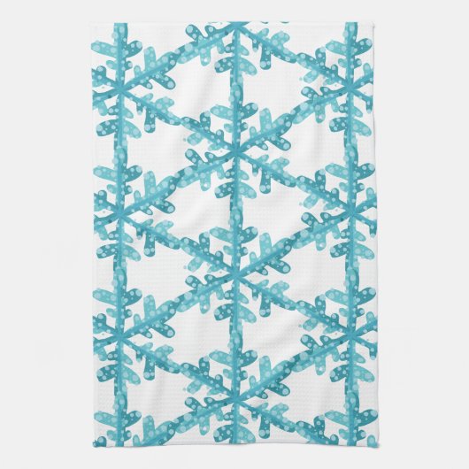 Blue Snowflakes Kitchen of Bath Towel Theedoek (Verticaal)