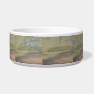 Blue Snowflakes on the Seashore Voerbakje