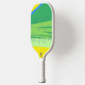 Blue Snowflakes on the Sunrise Mountain  Pickleball Paddle (Links)