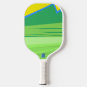Blue Snowflakes on the Sunrise Mountain  Pickleball Paddle (Achterkant)