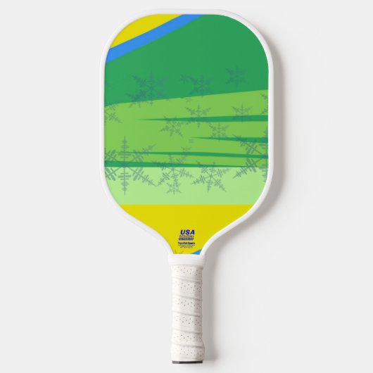 Blue Snowflakes on the Sunrise Mountain  Pickleball Paddle (Voorkant)