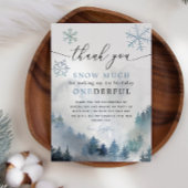 Blue Snowflakes ONEderful 1st Birthday Bedankkaart