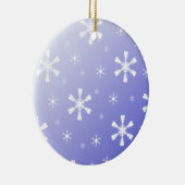Blue Snowflakes-Ornament Keramisch Ornament (Rechts)