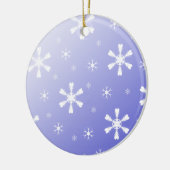 Blue Snowflakes-Ornament Keramisch Ornament (Links)