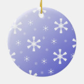 Blue Snowflakes-Ornament Keramisch Ornament (Achterkant)