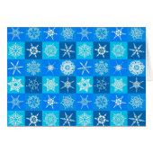 Blue Snowflakes Patroon (Voorkant Horizontaal)