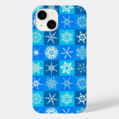 Blue Snowflakes Patroon Case-Mate iPhone Case (Achterkant)