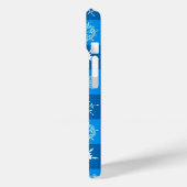 Blue Snowflakes Patroon Case-Mate iPhone Case (Achterkant / Links)