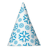 Blue Snowflakes Patroon Feesthoedjes (Rechts)
