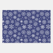 Blue Snowflakes Patroon Inpakpapier Vel (Voorkant 2)