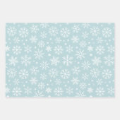 Blue Snowflakes Patroon Inpakpapier Vel (Voorkant)
