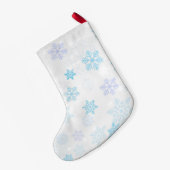 Blue Snowflakes Patroon Kleine Kerstsok (Achterkant (Hangend))