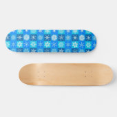 Blue Snowflakes Patroon Persoonlijk Skateboard (Horizontaal)