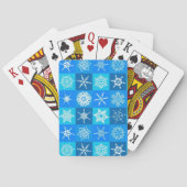 Blue Snowflakes Patroon Pokerkaarten (Achterkant)