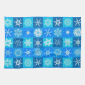 Blue Snowflakes Patroon Theedoek (Horizontaal)